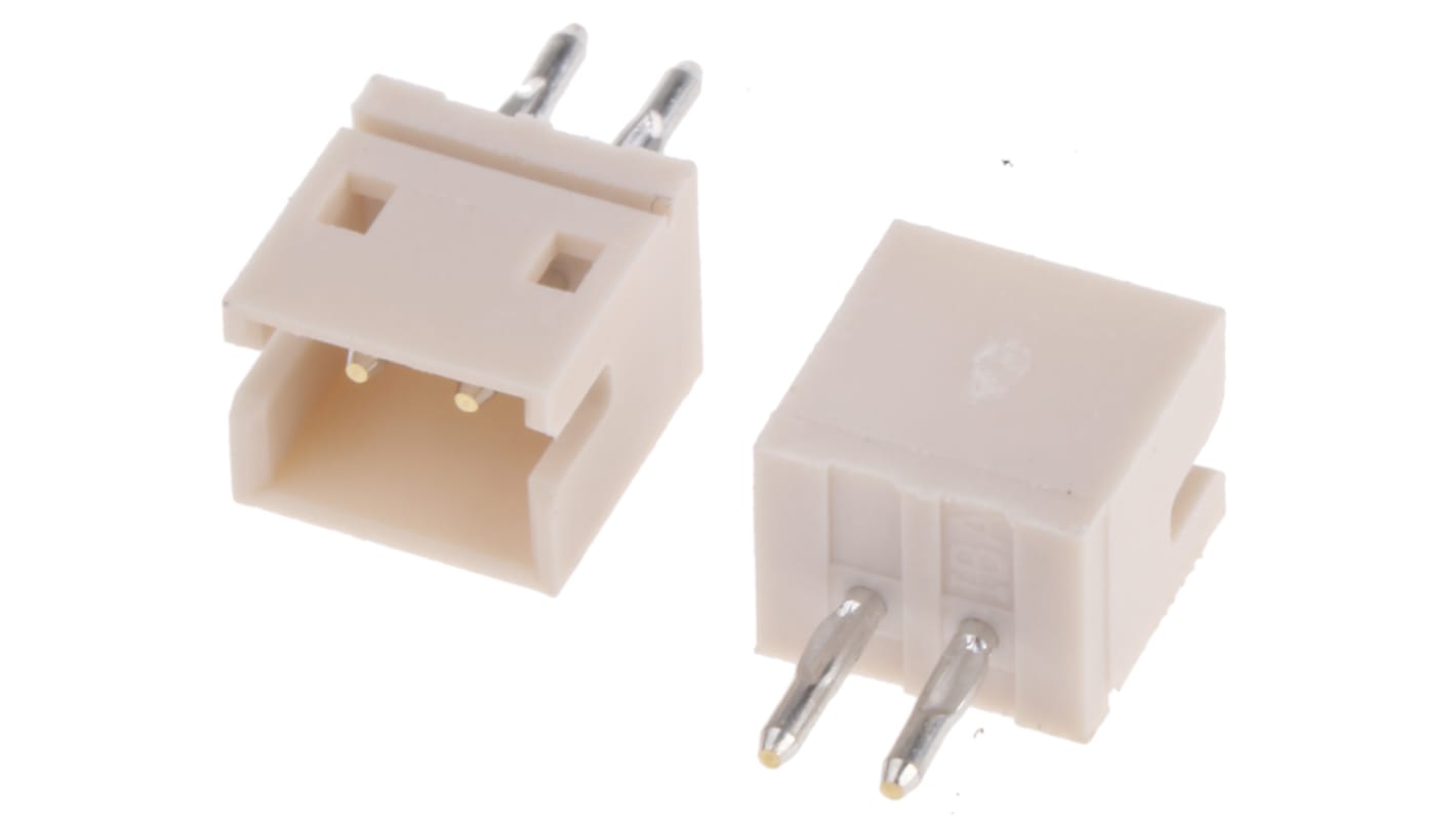 JST ZH Series Top Entry Through Hole PCB Header, 2 Contact(s), 1.5mm Pitch, 1 Row(s), Shrouded