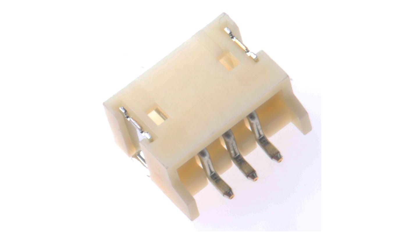 JST ZH Series Right Angle Surface Mount PCB Header, 3 Contact(s), 1.5mm Pitch, 1 Row(s), Shrouded