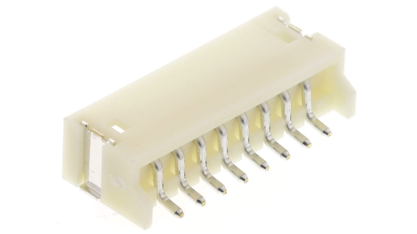 JST ZH Series Right Angle Surface Mount PCB Header, 8 Contact(s), 1.5mm Pitch, 1 Row(s), Shrouded