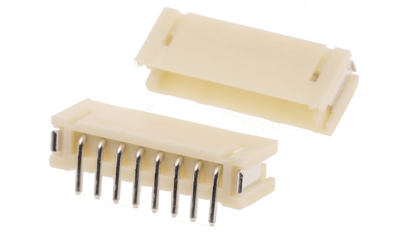 JST ZH Series Top Entry Surface Mount PCB Header, 8 Contact(s), 1.5mm Pitch, 1 Row(s), Shrouded