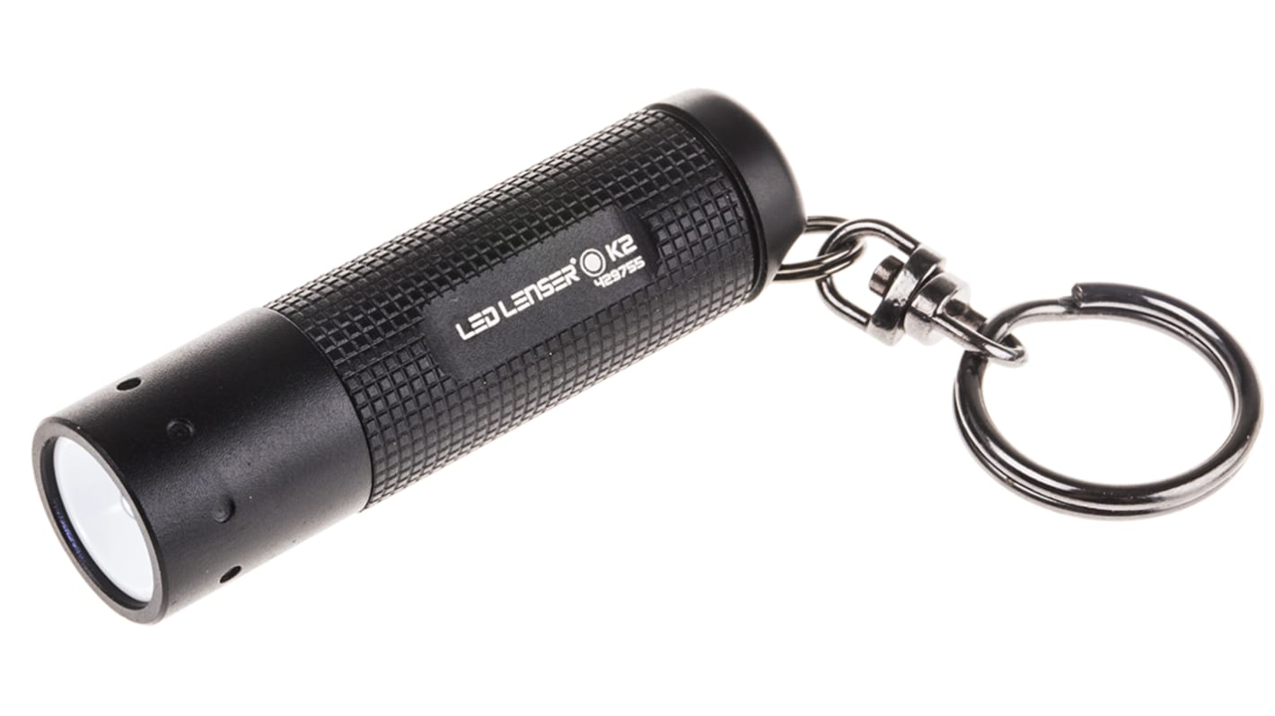 Led Lenser 8252 - K2 Kulcskarikára helyezhető zseblámpa LED Kulcstartó lámpa, Alumínium, 25 lm, Fekete Kompakt