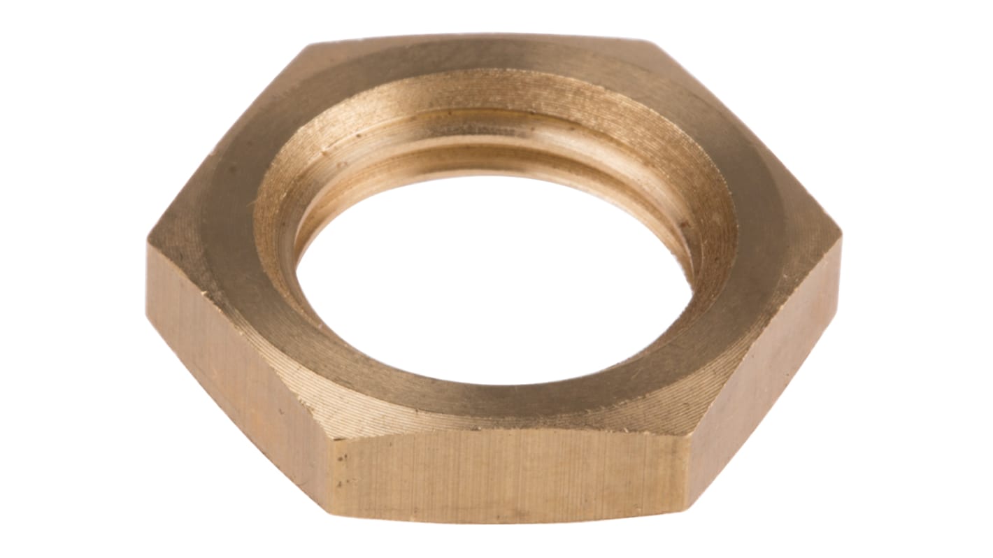 RS PRO Brass Locknut for Use with Temperature Sensor, 1/4 BSPP, RoHS Compliant Standard