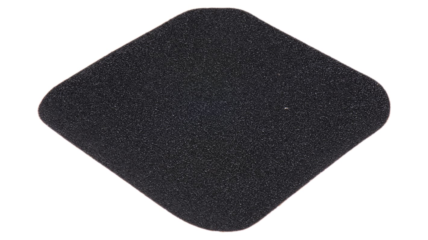 RS PRO Polymer Rutschhemmende Fliese SAFE STEP Rutschfeste Matte Schwarz,  Stärke 0.05mm L 140mm, B 140mm selbstklebend