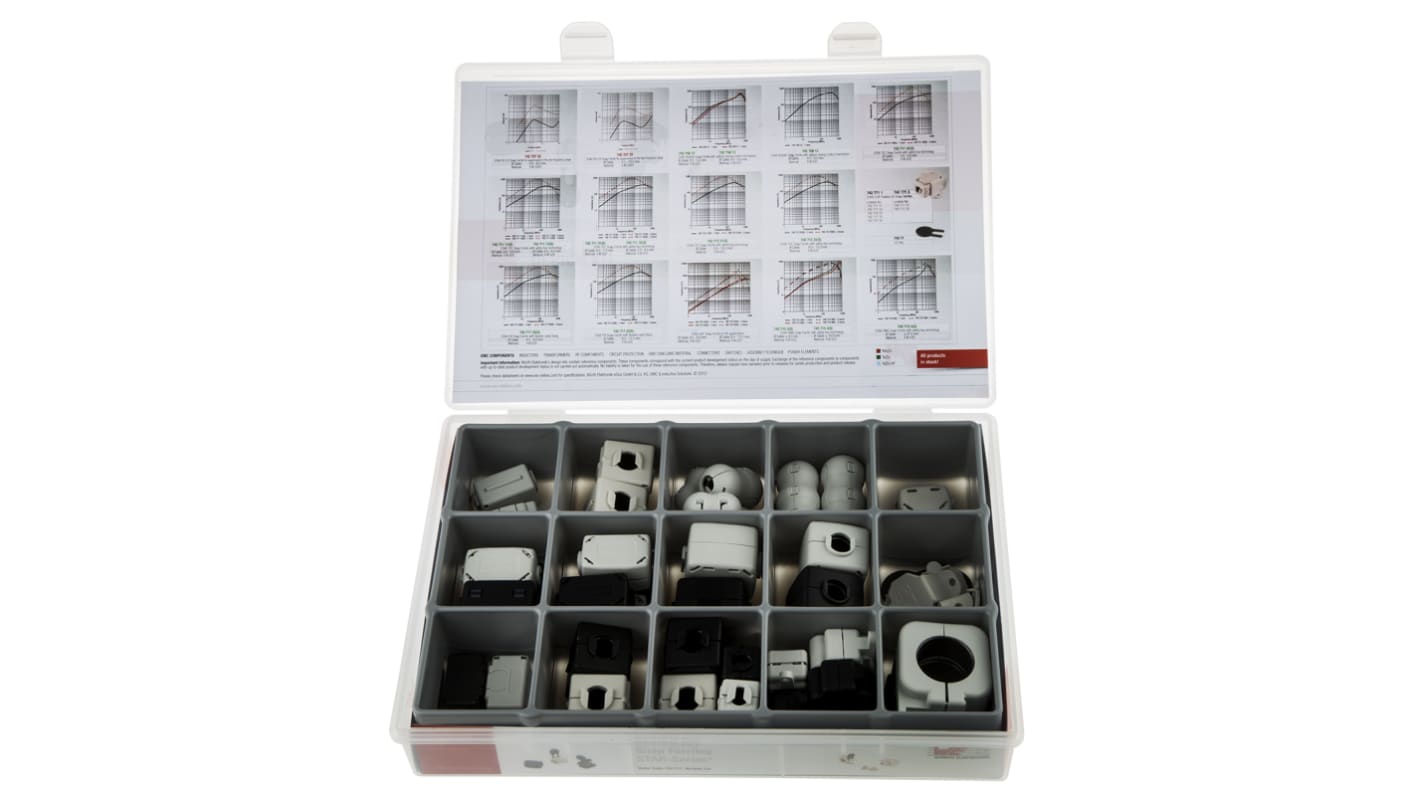 742711 Wurth Elektronik 33 piece Ferrite Kit Includes Snap Ferrite RS