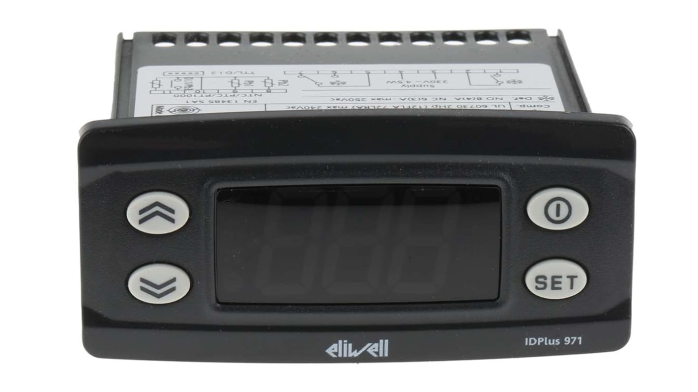 Eliwell IDPlus On/Off Temperature Controller, 74 x 32mm 2 Input, 1 Output Digital, 230 V Supply Voltage