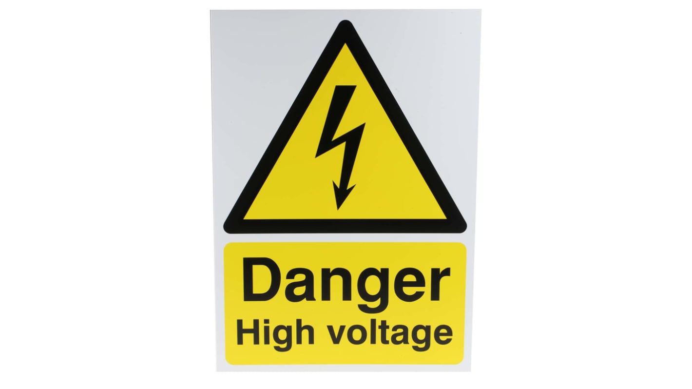 RS PRO Electrical Hazard Warning Sign (English)