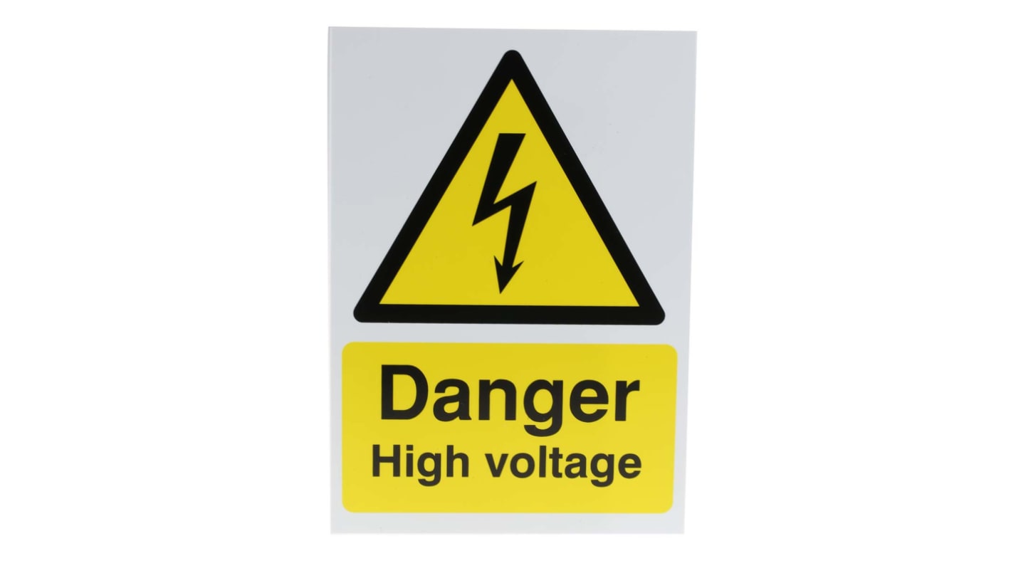 RS PRO Electrical Hazard Warning Sign (English)