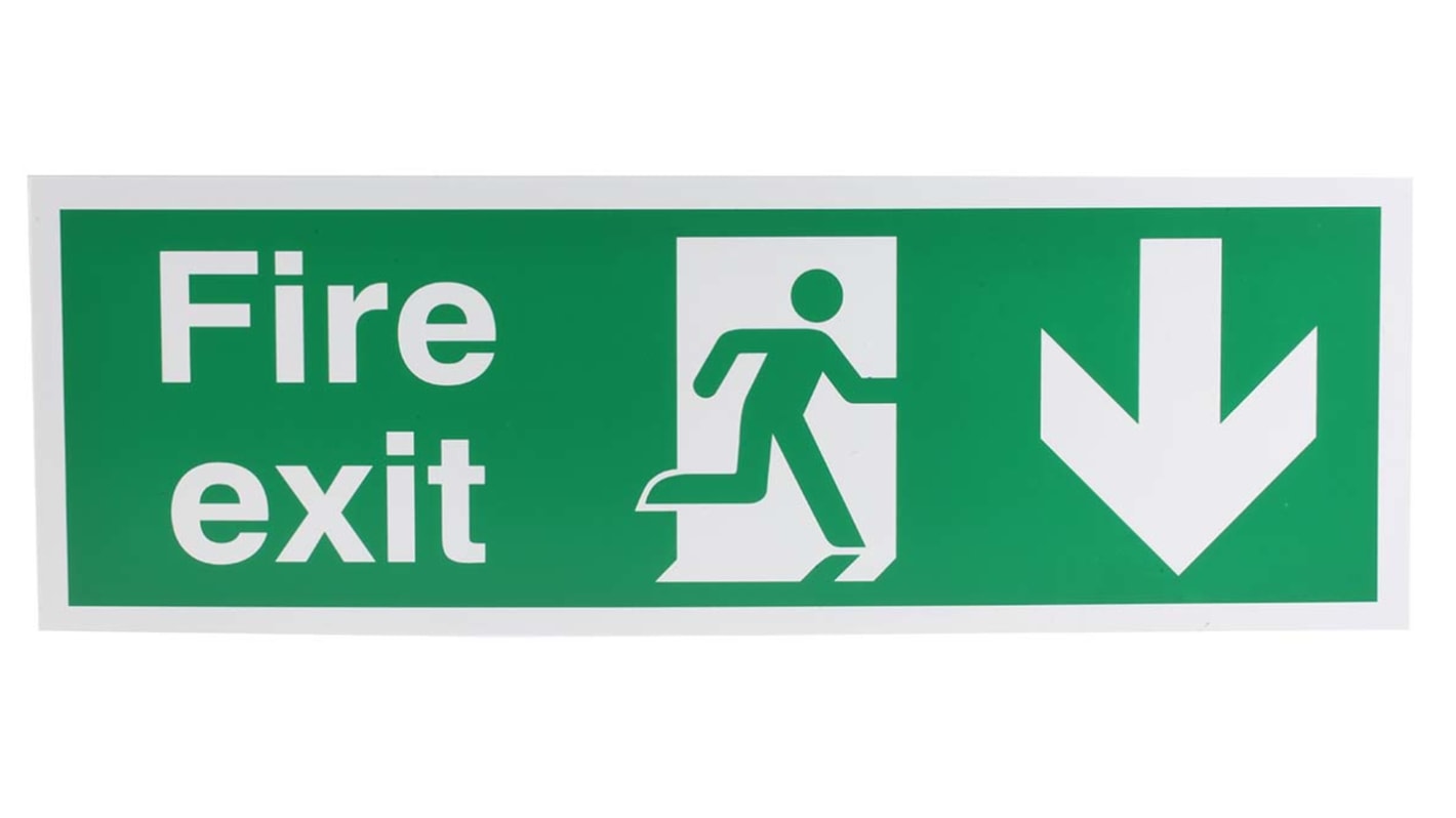 Plastic FIRE EXIT, Fire Exit, English, Exit Sign