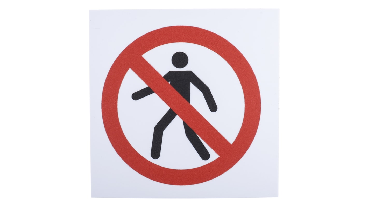 Señal de prohibición con pictograma: Prohibido el Acceso a Peatones ...