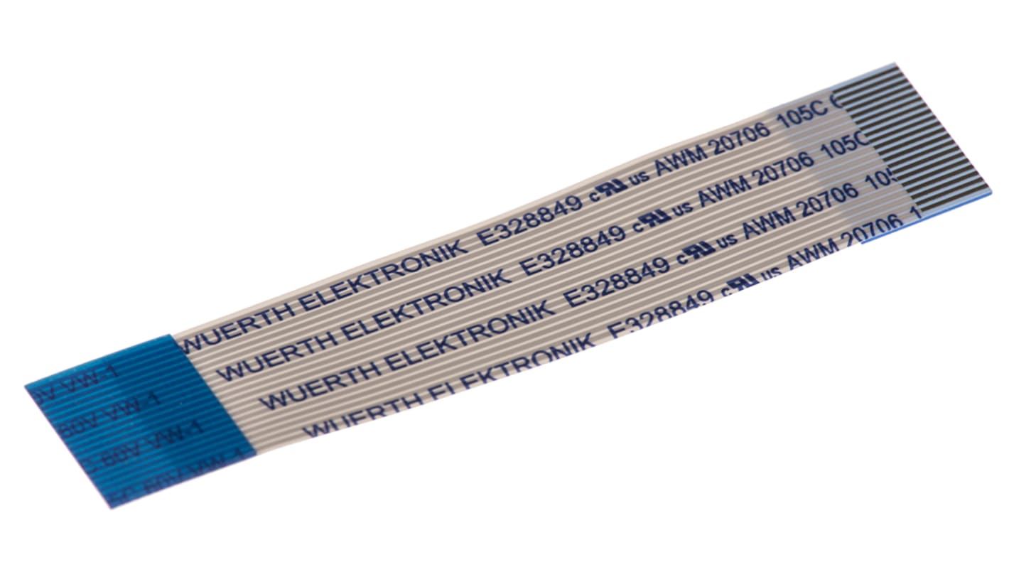 Wurth Elektronik 6877 Series FFC Ribbon Cable, 20-Way, 0.5mm Pitch, 50mm Length