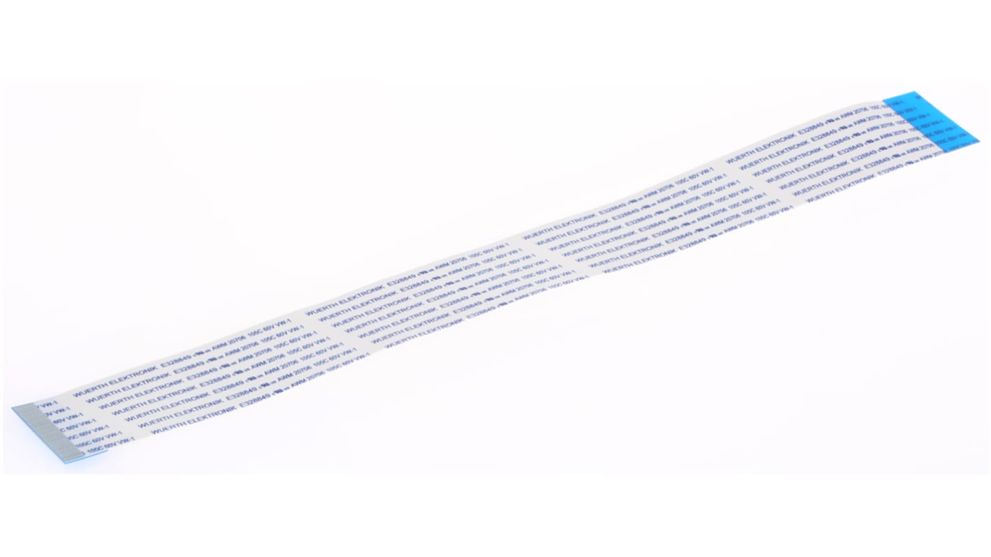 Cable plano FFC Wurth Elektronik 6877 de 40 conductores, paso 0.5mm, long. 200mm, anch. 20,5 mm