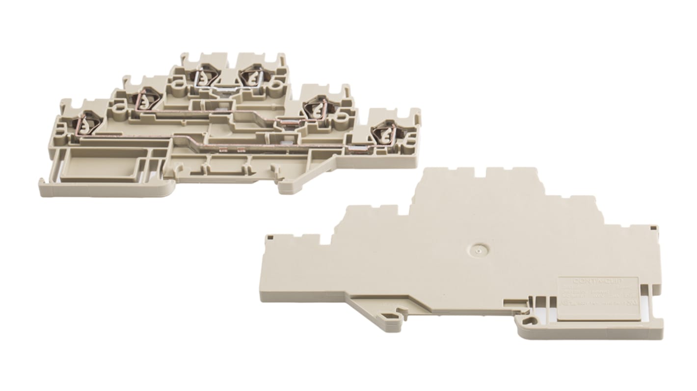 RS PRO Grey Multi Level Terminal Block, 2.5mm², Triple-Level, Spring Clamp Termination