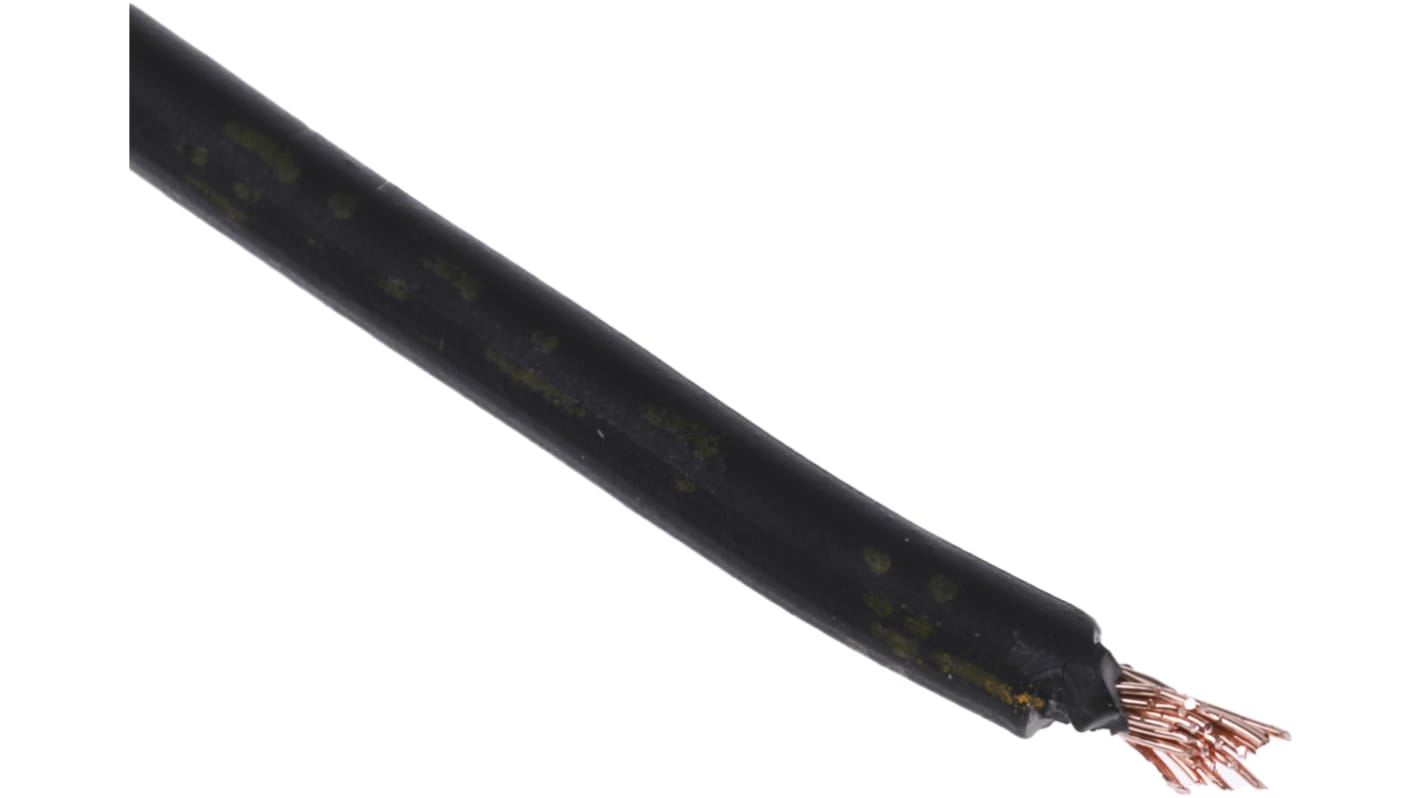 Fils de câblage RS PRO 2491B, 0,75 mm², Noir, 18 AWG, 100m, 500 V