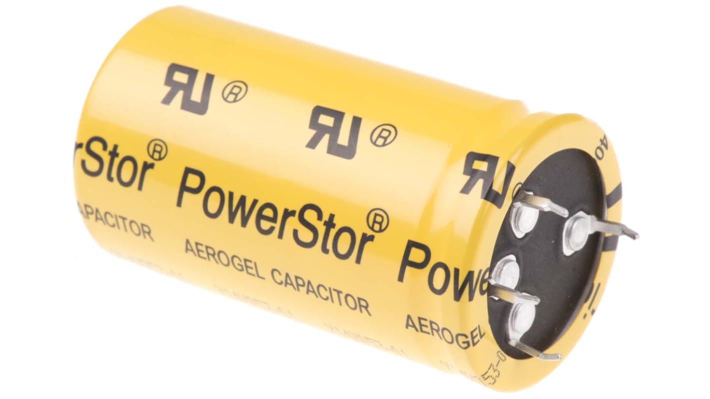 Eaton 400F Supercapacitor -5 → +10% Tolerance, 2.7V dc, Through Hole