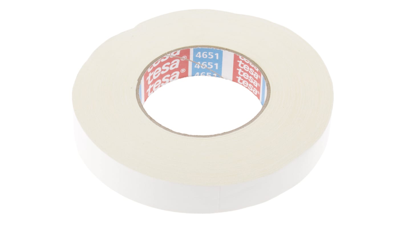 Tesa Acrylic Coated White Cloth Tape, 25mm x 50m, 0.31mm Thick