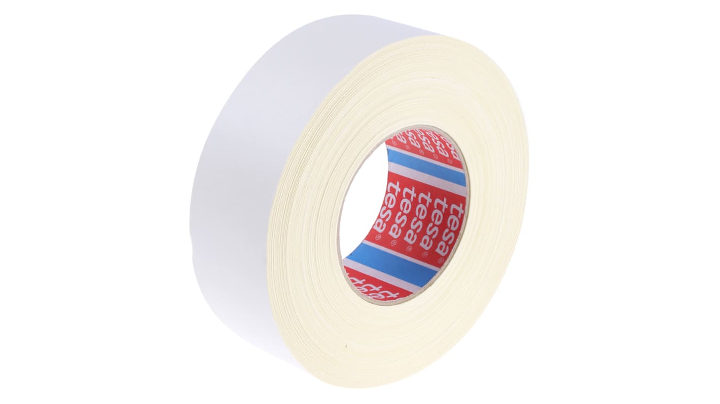 Tesa Acrylic Coated White Cloth Tape, 50mm x 50m, 0.31mm Thick