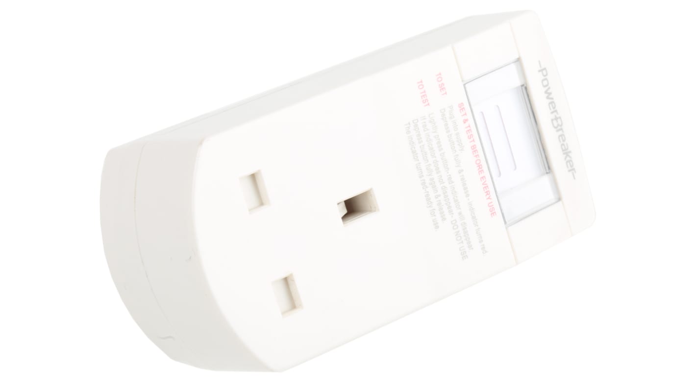 Adaptador de seguridad RCD, 13A, 230 Vac