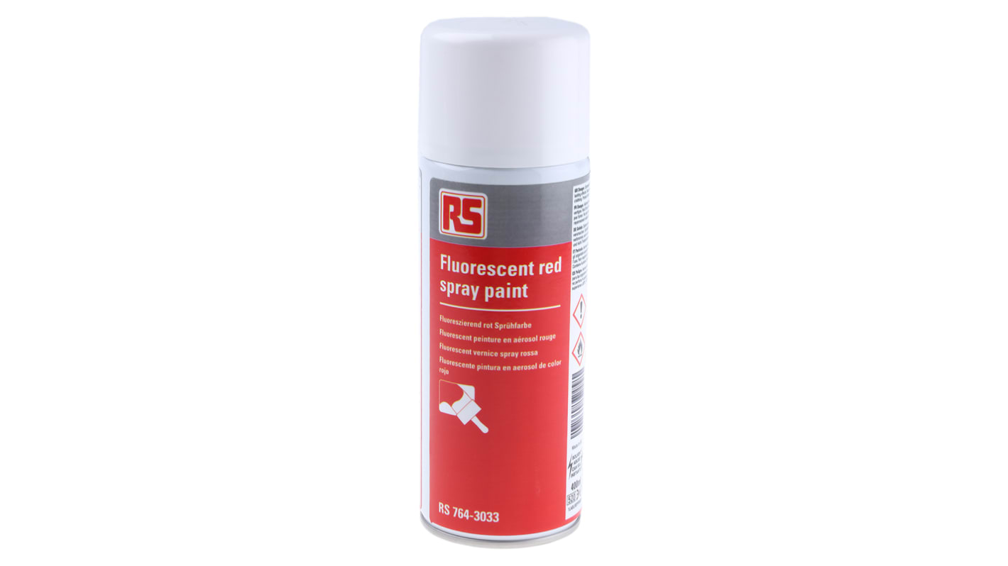 RS PRO 400ml Red Fluorescent Spray Paint