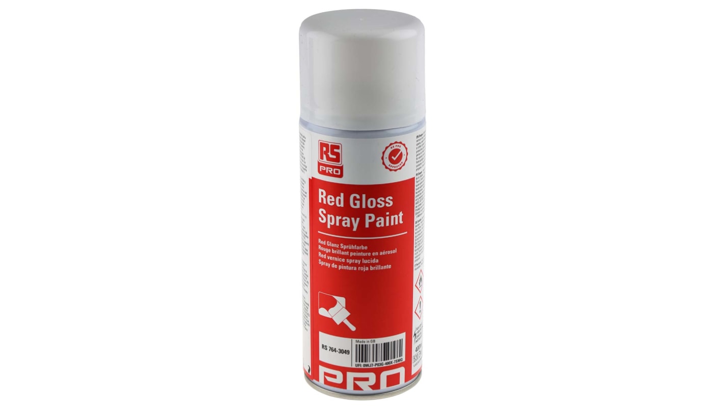 Peinture aérosol RS PRO, Rouge Brillant, 400ml