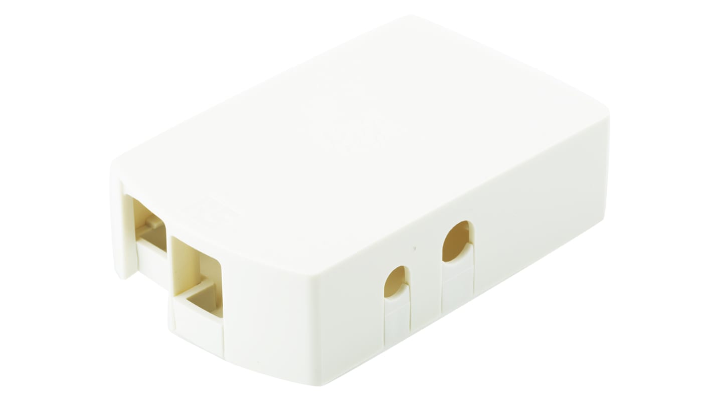 RS PRO ABS Case for use with Raspberry Pi A, Raspberry Pi B in White