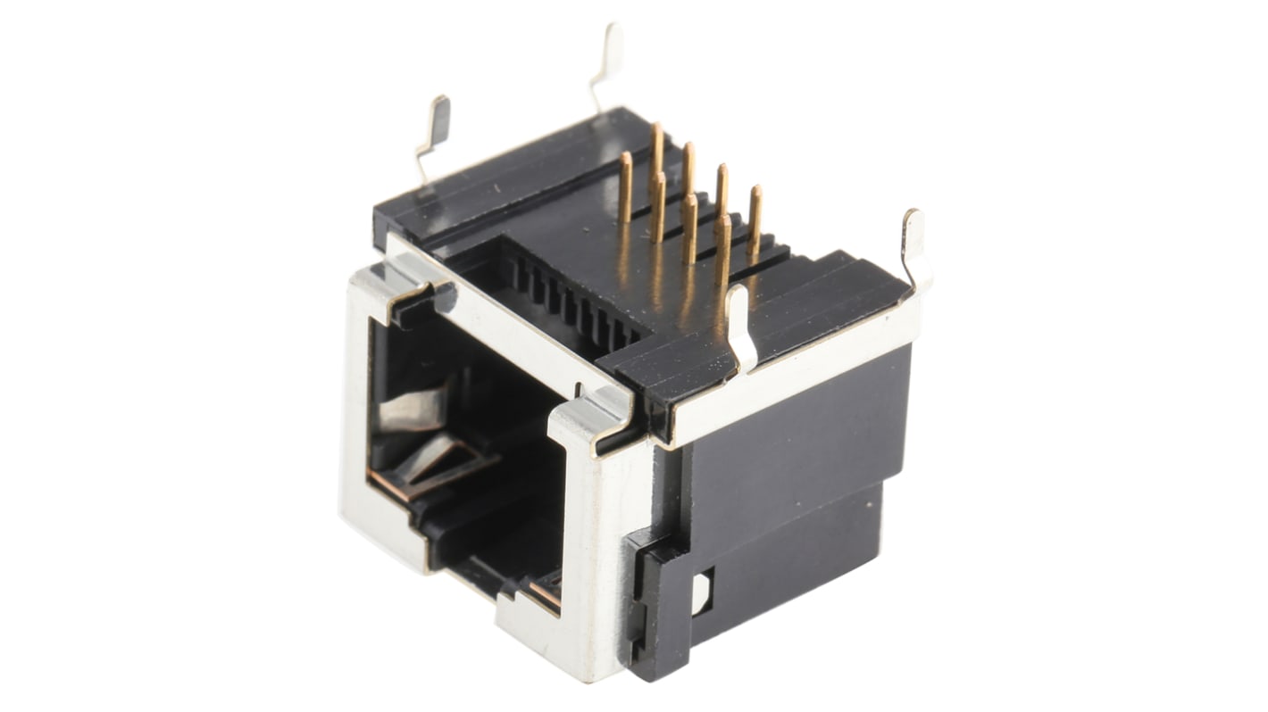 Hirose TM11R Series Female RJ45 Connector, Through Hole, Cat3, STP Shield