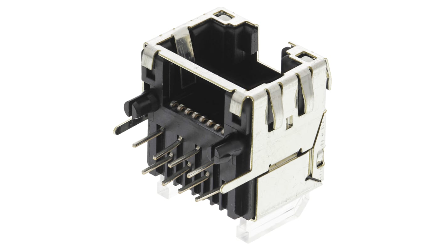 ヒロセ電機 RJ45 モジュラーコネクタ, メス, RJ45コネクタ, スルーホール, パネルマウント, Cat5e, TM11R-5M2-88-LP(70)