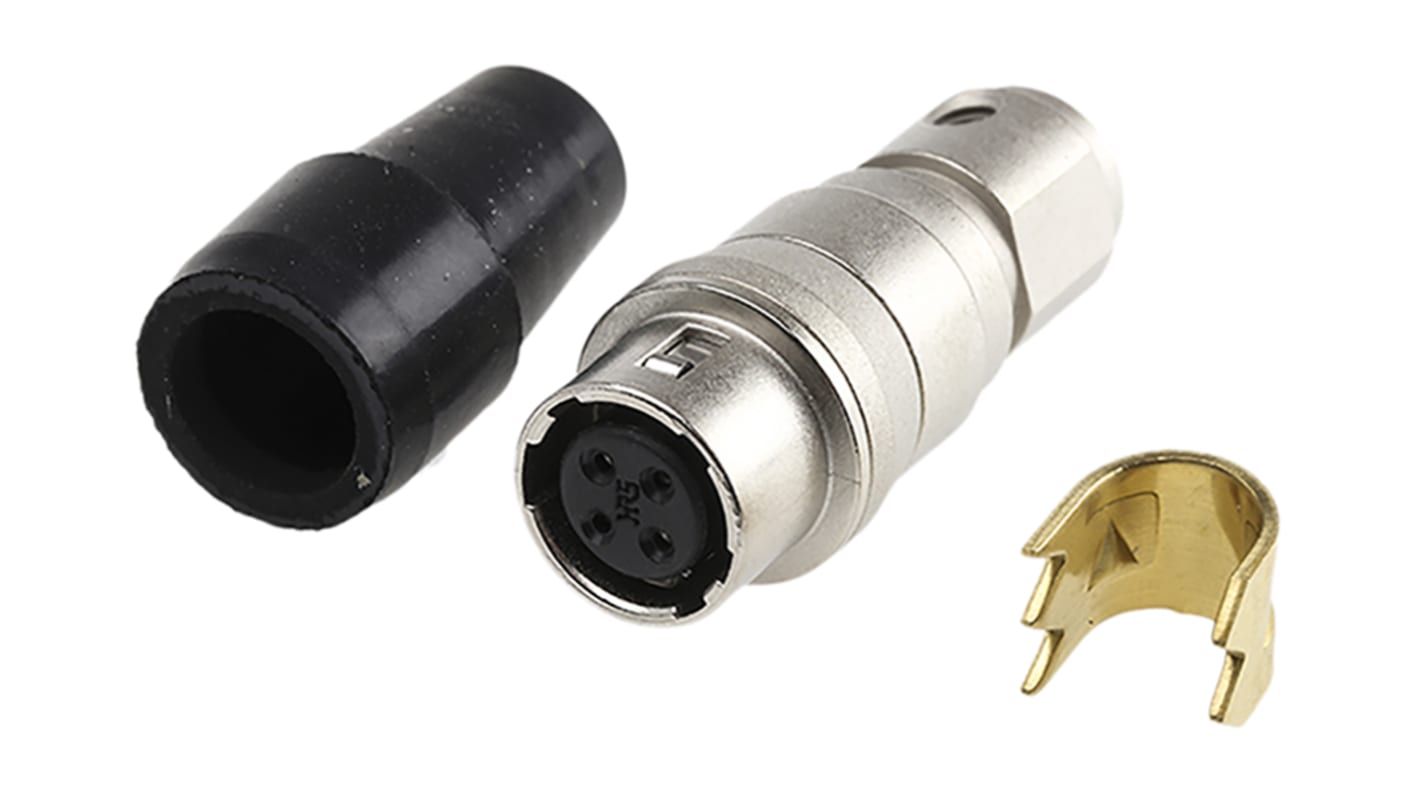 Conector circular Hirose hembra serie HR10 de 4 vías hembra, tamaño carcasa 7, montaje aéreo