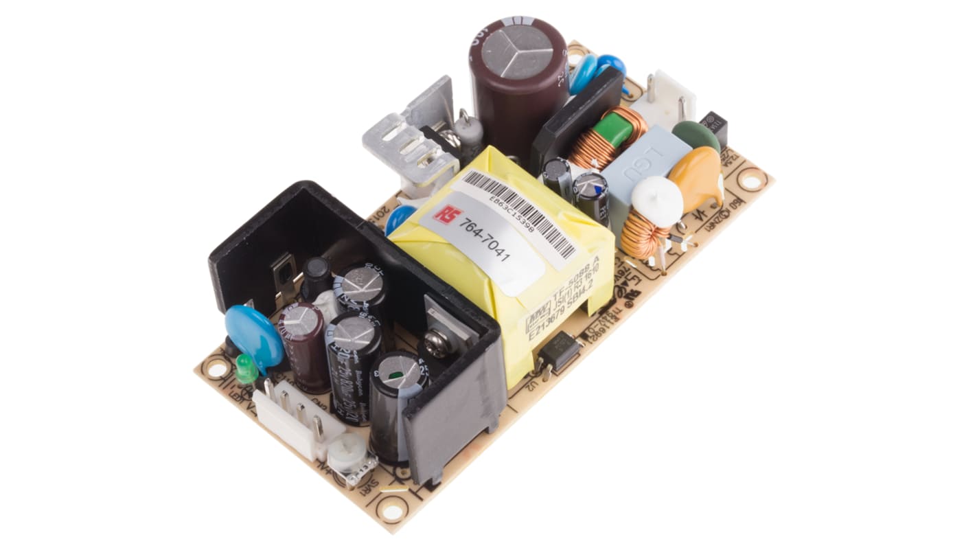 Alimentation à découpage, MEAN WELL 45W, 1 sortie à 15V c.c. 3A