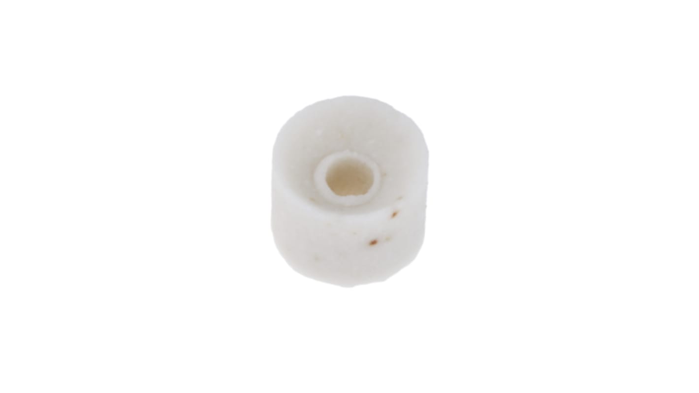 White ceramic fishspine beads, 1mm bore