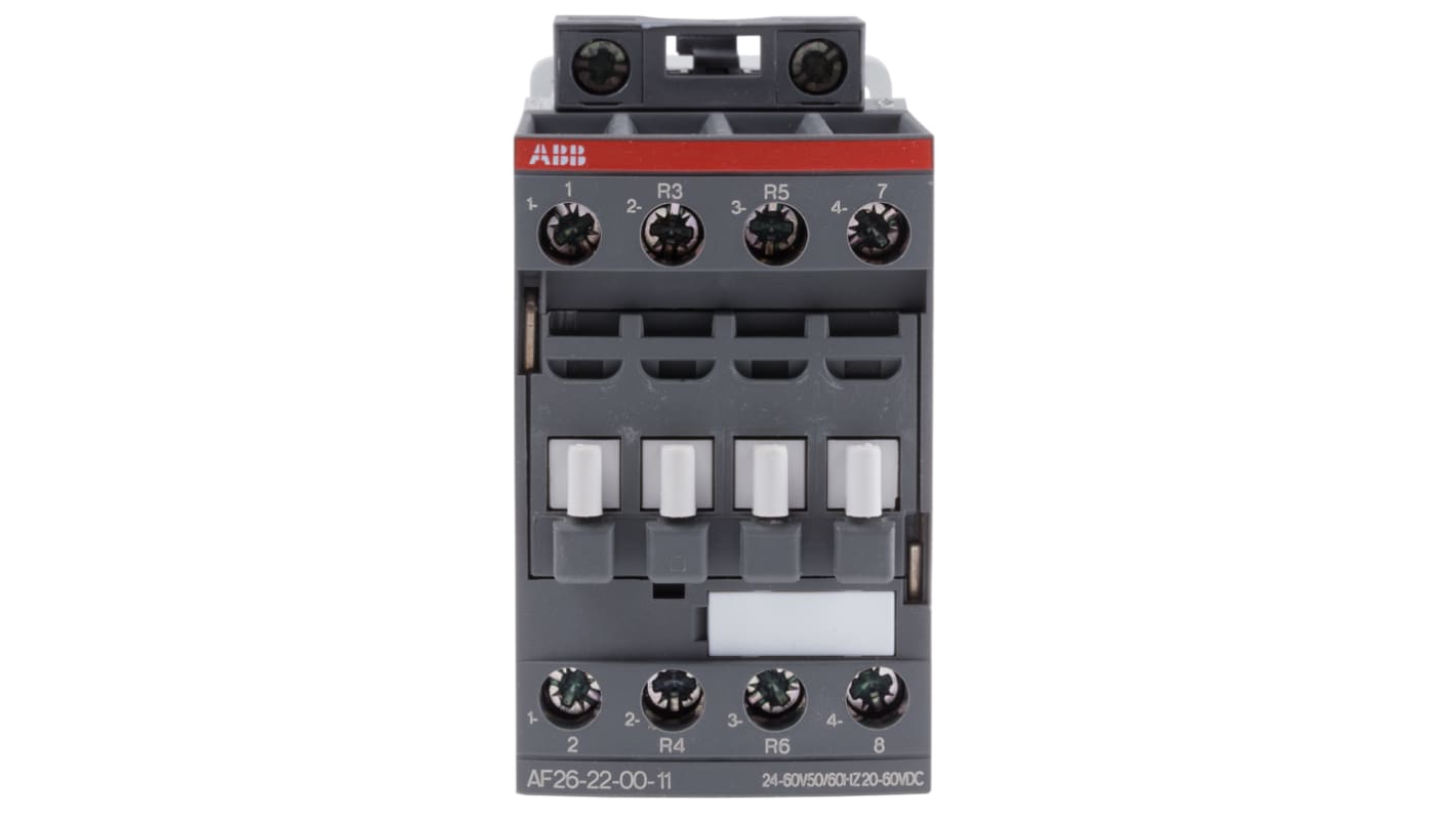 ABB AF Series Contactor, 24 V ac/dc Coil, 4-Pole, 45 A, 11 kW, 2NO + 2NC, 690 V ac