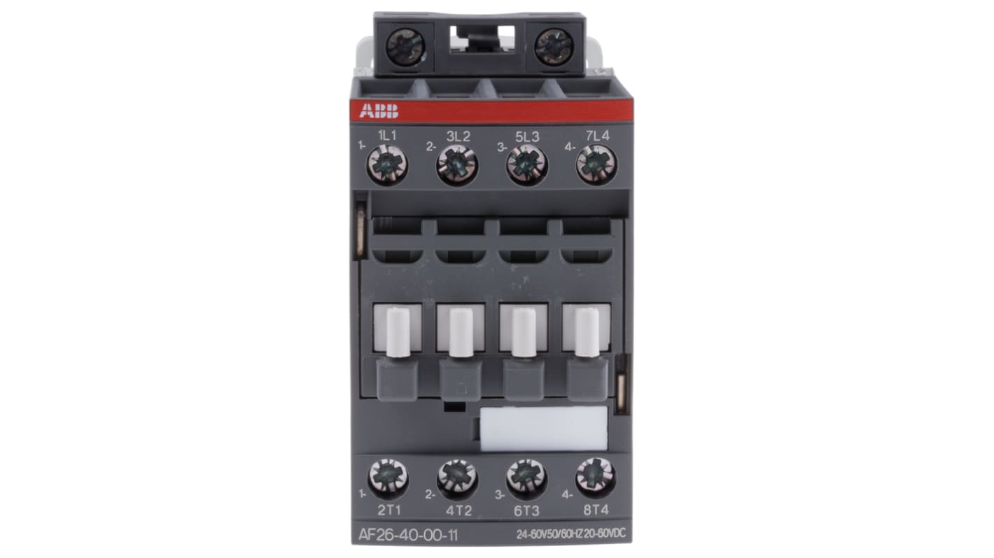 ABB AF Series Contactor, 24 V ac/dc Coil, 4-Pole, 45 A, 11 kW, 4NO, 690 V ac