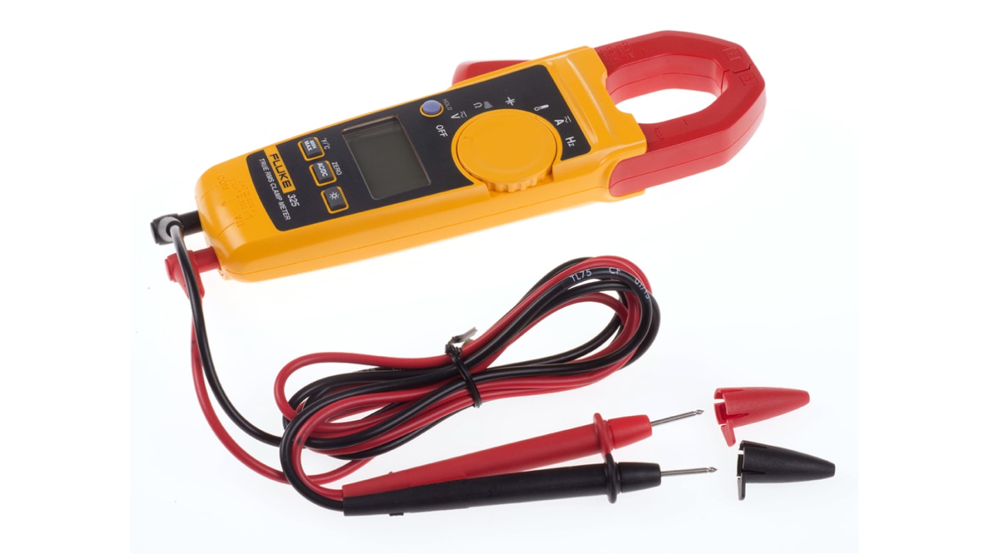 Fluke 325 Lakatfogó (AC/DC lakatfogós mérőműszer) 400A ac, 600V ac, 600V dc, +400°C, valódi RMS, CAT III 600V, AAA, 207