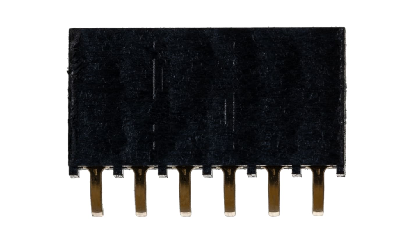 Presa PCB Samtec, 6 vie, 1 fila, passo 2.54mm, Montaggio con foro passante