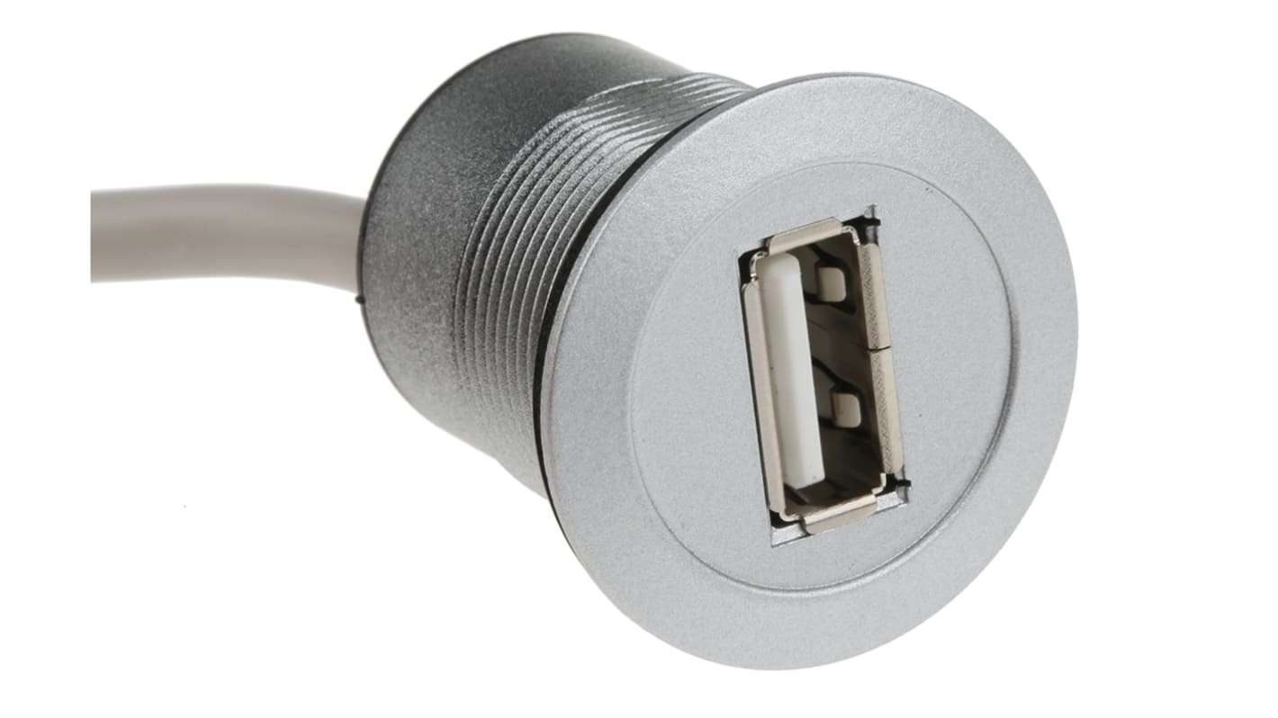 HARTING USB-kábel, USB A - USB A, Szürke, 1.5m