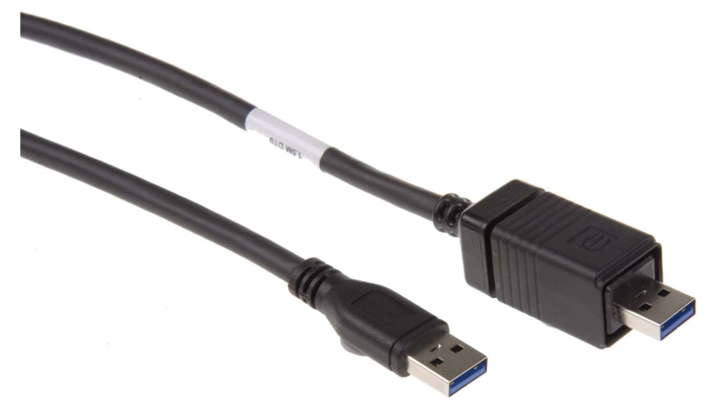 Cable USB Harting, long. 1.5m, color Negro