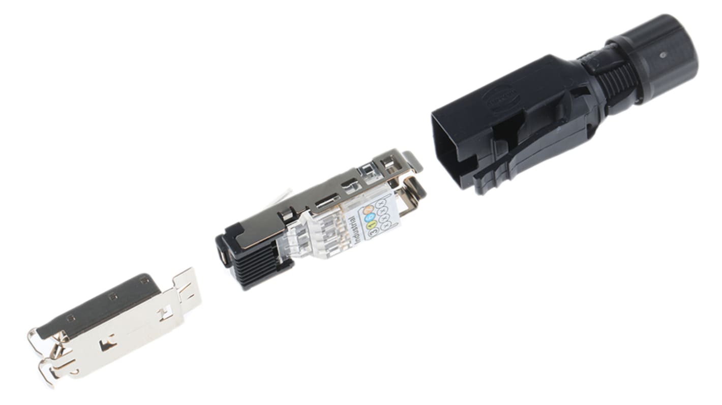 Conector RJ45 Cat5 Macho HARTING serie RJ Industrial, de 4P4C vías