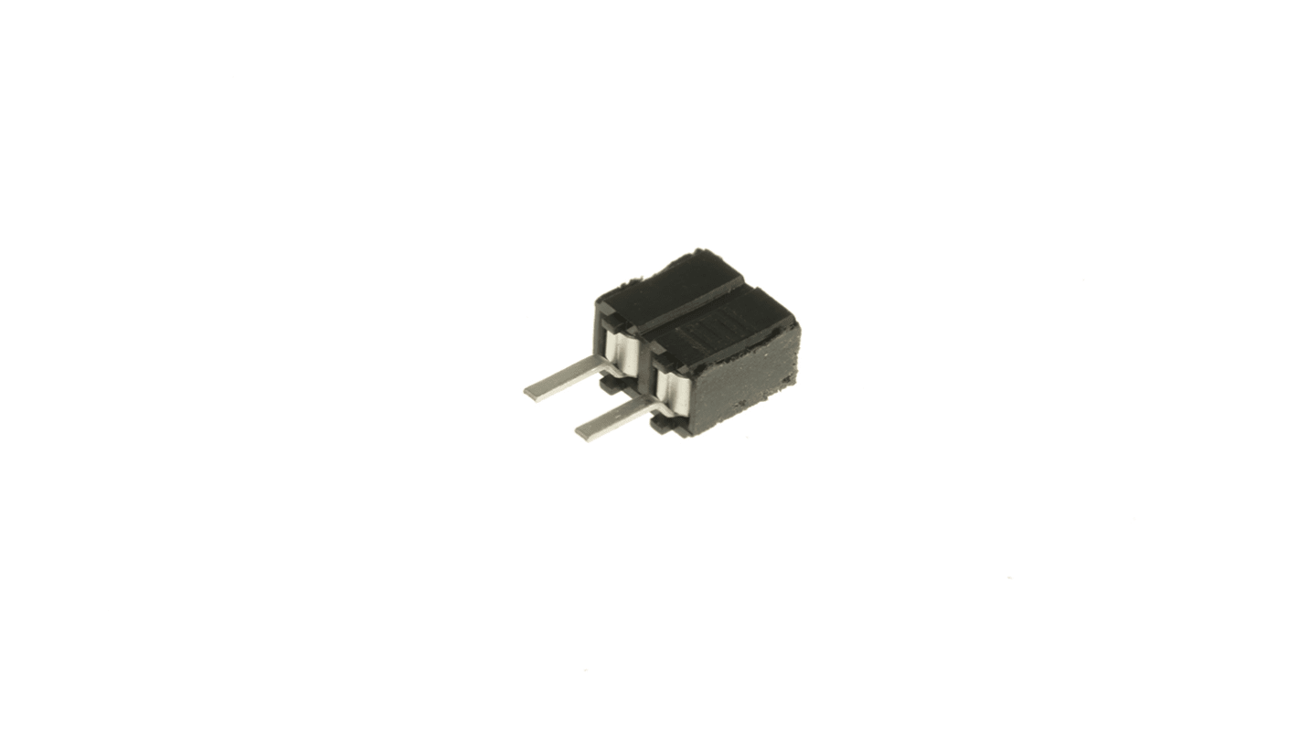 Samtec CES Series Straight Through Hole Mount PCB Socket, 2-Contact, 1-Row, 2.54mm Pitch, Through Hole Termination