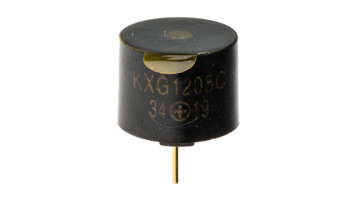 RS PRO 94dB Through Hole Continuous Internal Magnetic Buzzer Component, 12 x 9.5mm, 3V dc Min, 7V dc Max