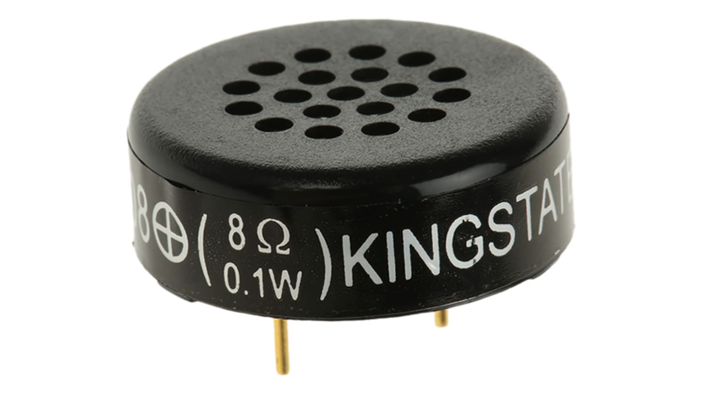 RS PRO 8Ω 0.1W Miniature Speaker 23mm Dia. , 3.3mm Lead Length, 23 (Dia.) x 8.4mm