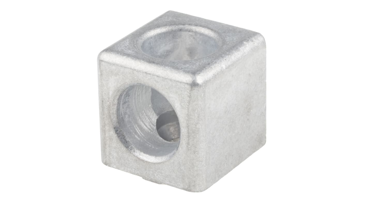 Connettore a cubo RS PRO in Alluminio pressofuso, per profili da 40 mm, scalanatura da 8mm, L. 40mm