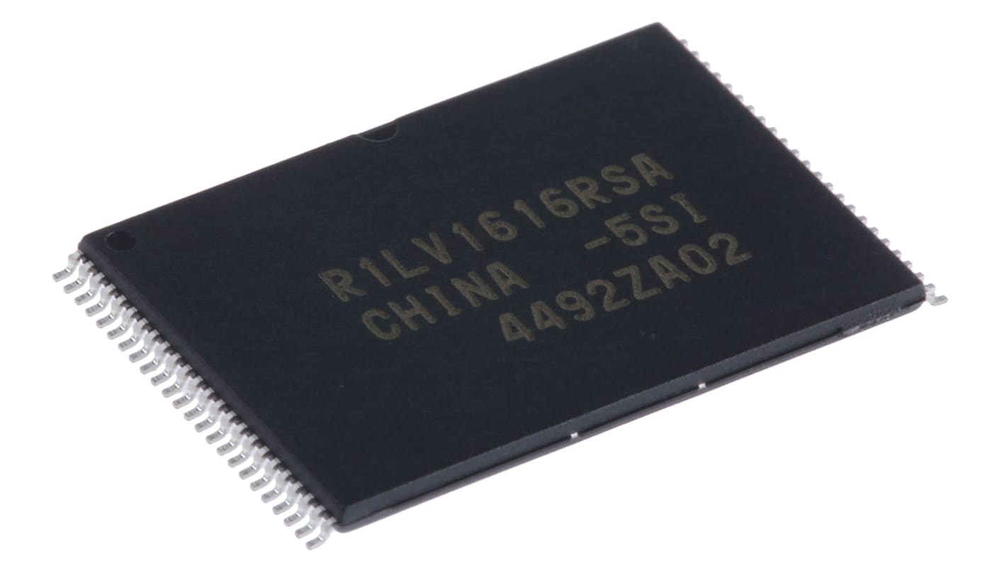 Memoria SRAM Renesas Electronics da 16Mbit, 1M word x 16 bit, 48 Pin, TSOP, Montaggio superficiale