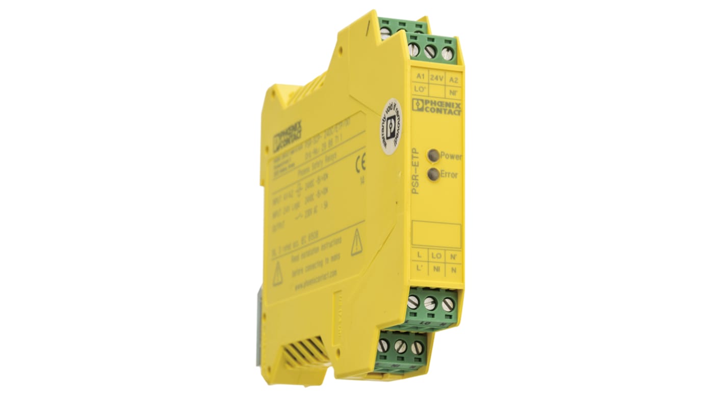 Phoenix Contact Single-Channel Safety Switch/Interlock Safety Relay, 20.4 → 26.4V dc