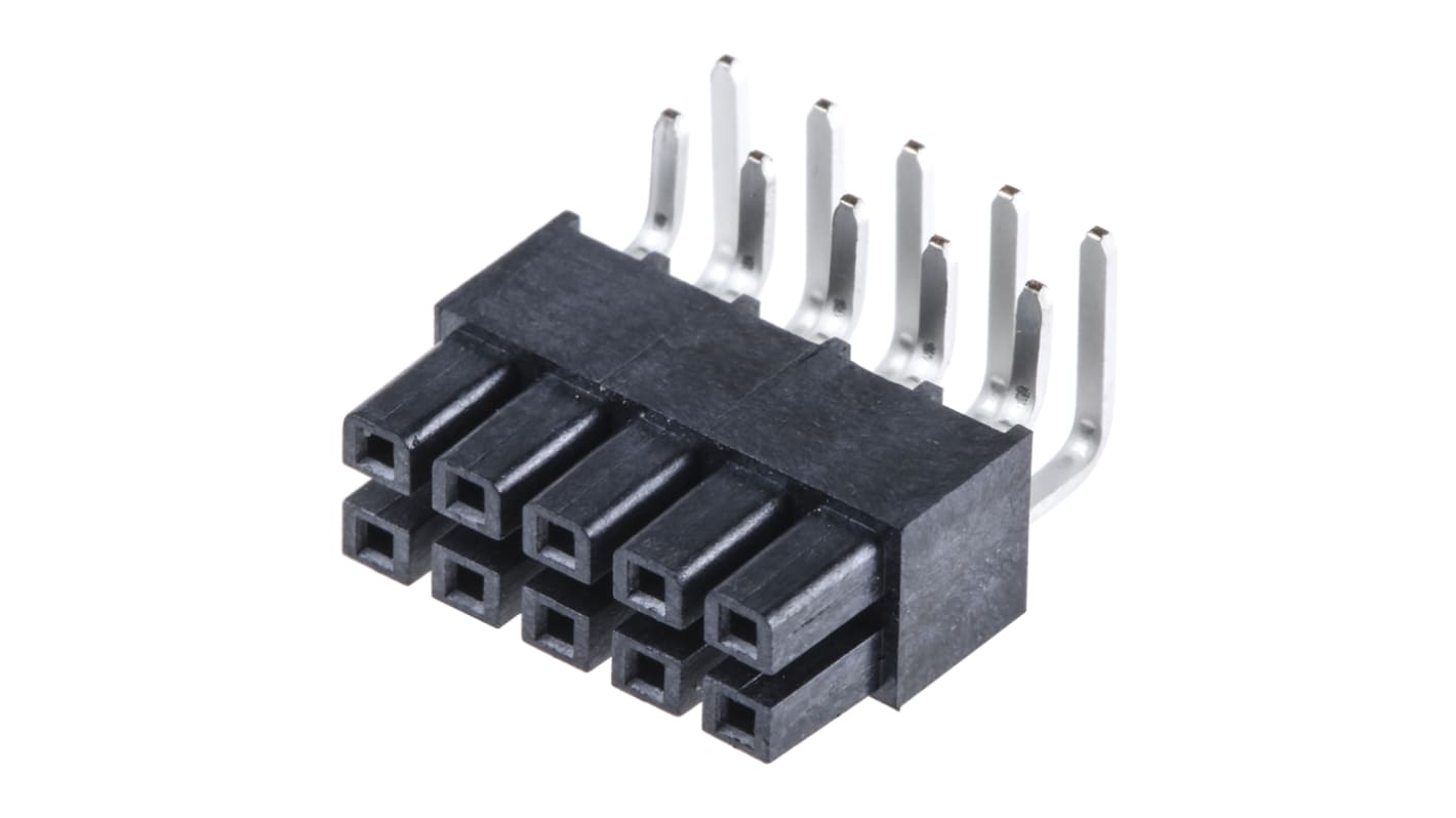 Conector hembra para PCB Ángulo de 90° Samtec serie IPS1, de 10 vías en 2 filas, paso 2.54mm, 500 V , 777 V., 12A,