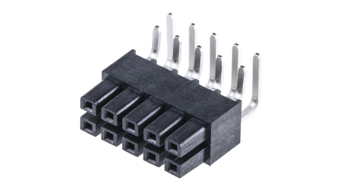 Samtec IPS1 Series Right Angle Surface Mount PCB Socket, 10-Contact, 2-Row, 2.54mm Pitch, Through Hole Termination