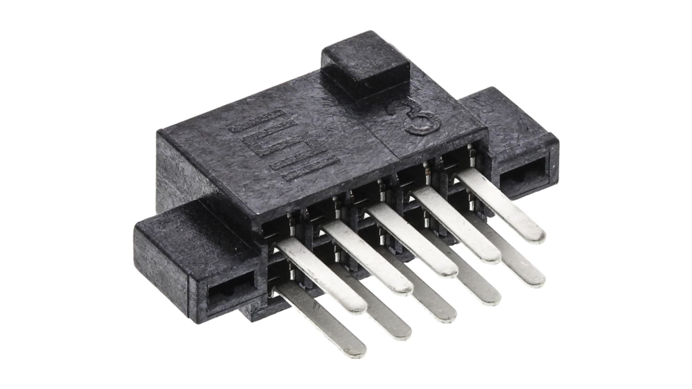 Conector hembra para PCB Samtec serie SFM, de 10 vías en 2 filas, paso 1.27mm, 350 V, 12A, Montaje en orificio pasante,