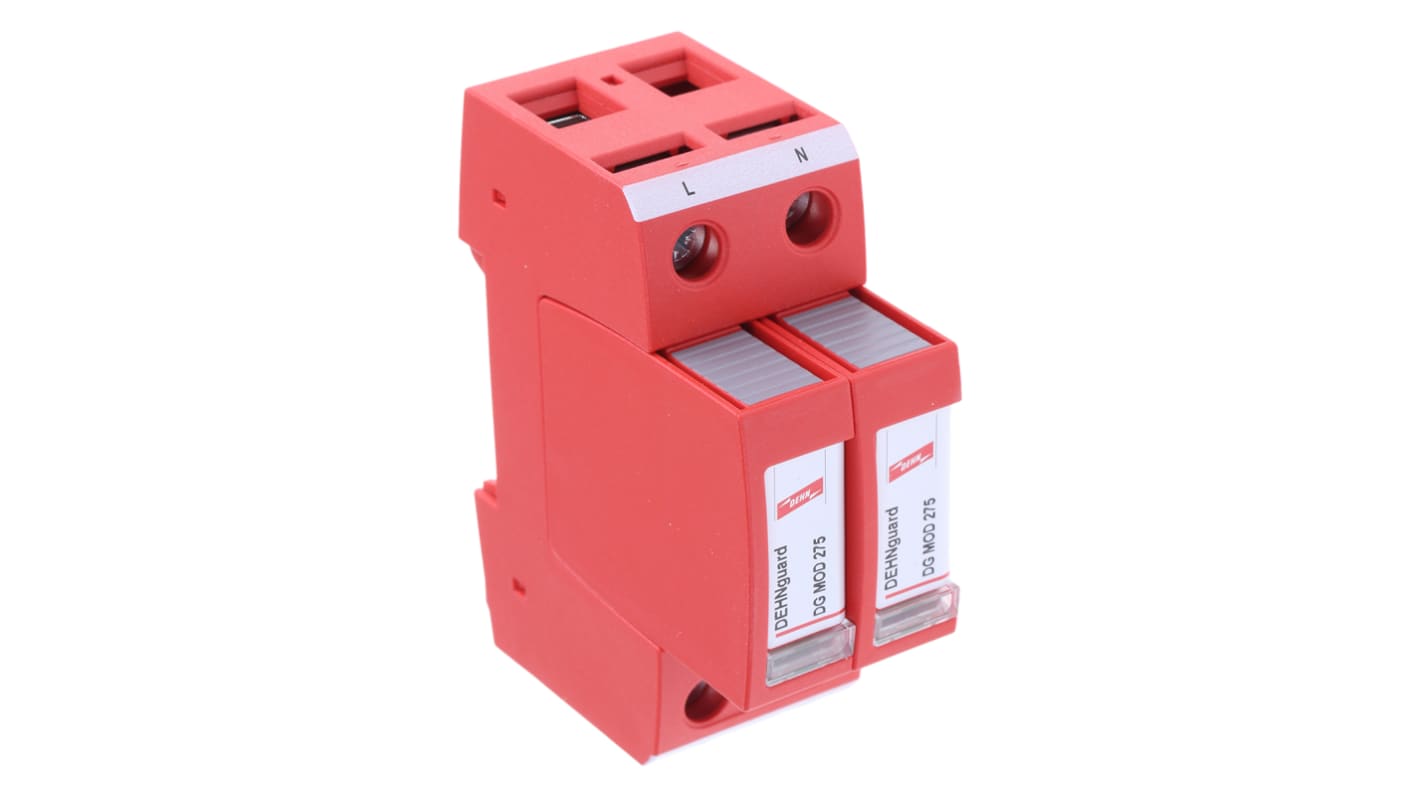 Dehn, DG Modular Surge Protector 275 V ac Maximum Voltage Rating 40kA Maximum Surge Current Type 2 Arrester