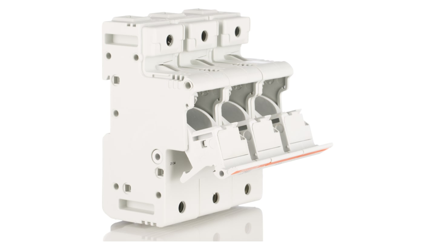E331135 Mersen 125A Rail Mount Fuse Holder for 22 x 58mm Fuse, 3P