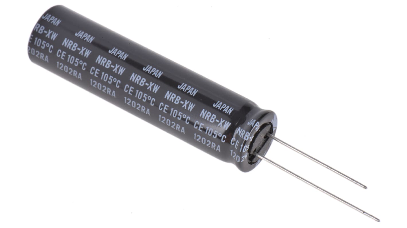 Kondensator 68μF 450V dc Radialny, Otwór przelotowy NIC Components roztaw: 5mm 12.5 x 50mm