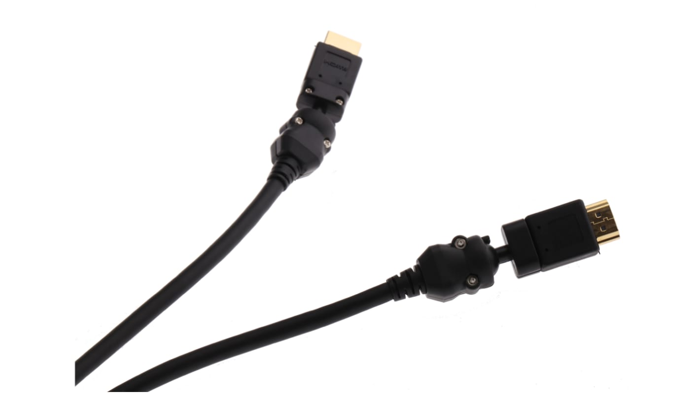 RS PRO HDMI-Kabel A HDMI Stecker B HDMI Stecker, 1.8m, Schwarz