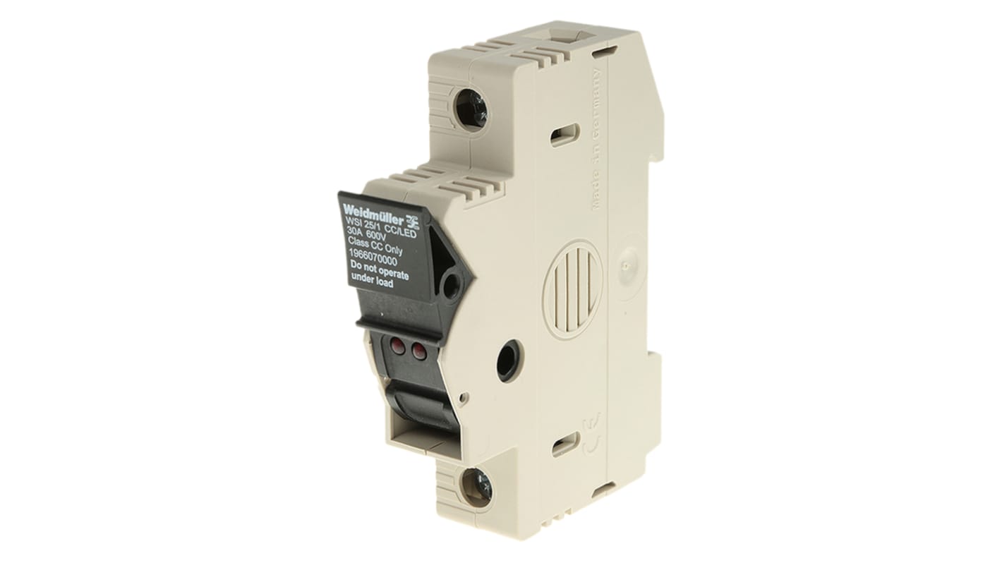 Weidmüller W Series Brown Fused DIN Rail Terminal, Single-Level, Screw Termination